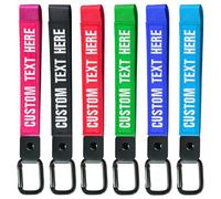 WQNMY Custom Wristlet Keychain Double-sided Embroidery, Personalized wrist lanyard keychain wrist strap keyring, Cute Women/Men Private Keychains, Custom Gift for Lovers, Families, Friends