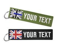WQNMY Customzied Keyrings,Personalized Keychain with Flag, Custom key tag, Key Ring Accessories Keyring for Rooms ATV Motorcycles,Scooters,Cars, Gifts