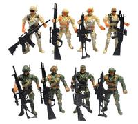 WQorphix 8 Pack Toy Soldiers Army Toys, Army Men Figures with 8 Guns | Gift for Adults, Display for Office, Desk, and Room, Bolt Action British
