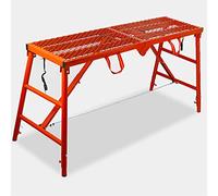 WQPMNYG Adjustable Height Portable Folding Scaffolding Work Platform Tower Stool for Home Engineering Heavy Duty Galvanized Scaffold for Ceiling Work (20" Height)