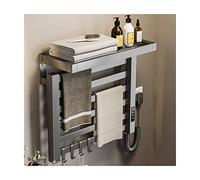 WQPMNYG Electric,With Timer And Temperature Multi-Level Adjustments,Plug-In Fast Heating Towel Rack,Intelligent Electric Heated Towels Dryer,Black
