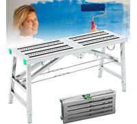 WQPMNYG Folding Portable Scaffolding Platform with Sturdy Plasterboard Bench Multi Purpose Equipment for Scaffolding Tower Ladder Stool Bench Non Slip Feet Portable and Durable.