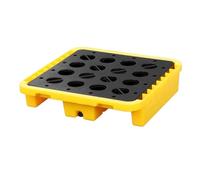 WQPMNYG Heavy-Duty Spill Control Platform - Leak-Proof Plastic Tray for Oil Drum Placement, Modular Spill Containment Solution for Industrial Spill Management