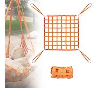 WQPMNYG Hoisting Lifting Nets,Heavy-Duty Cargo Lifting Net - 5.9" Square Mesh Polyester Sling for Hoisting - Durable Small Lifting Straps with Extended Loops - 4.9 ft, Supports 1102 lbs fo