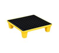 WQPMNYG Industrial Spill Pallet with Detachable Grating Tray for Efficient Liquid Management, Nestable Design for Garage and Basement Containment