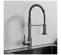 WQPMNYG Kitchen Faucet with Pull-Down Sprayer, High Arc Commercial Dual Function Sink Mixer, Flexible Spring Design, Modern Chrome Finish for Easy Use and Cleaning