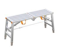 WQPMNYG Multi-Purpose Folding Scaffold Tower Ladder - Heavy-Duty Working Platform for Decorating & Trimming - Versatile Trestles (15.75"x70.87" Silver 11.81"x55.12")