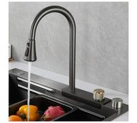 WQPMNYG Multifunctional Kitchen Faucet with 360° Rotation Pull-Down Sprayer Cascade Design Easy to Clean Sink Tap for Modern Kitchensand Stylish.