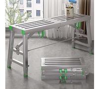 WQPMNYG Portable Folding Work Platform Scaffolding Tower Ladder Stool Bench for Home Improvement Lightweight Adjustable Height Multi Purpose for Drywall Patching and Window Cleaning