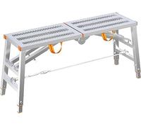 WQPMNYG Portable Scaffolding Equipment with Ladder Rungs Folding Multi Purpose Work Platform Tower Stool Bench Steel Scaffolding Equipment Tool