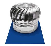 WQPMNYG Rotary Turbine Ventilator Rotating Chimney Cowl Cap 304 Stainless Steel Cowl Bird Guard Spinner Anti Downdraught Top All Purpose Chimney Cowl,200mm