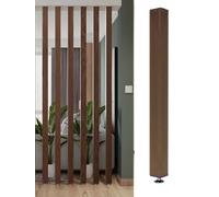 WQPMNYG Rustic Room Divider Wood Columns, Living Room Kitchen Bedroom Bathroom Home Entryway Wood Slat Wall Post Partition Floor to Ceiling, No Drill Installation(1 Pack,175cm/68.8in/5.74f