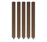 WQPMNYG Rustic Room Divider Wood Columns, Living Room Kitchen Bedroom Bathroom Home Entryway Wood Slat Wall Post Partition Floor to Ceiling, No Drill Installation(5 Pack,170cm/67in/5.57ft)