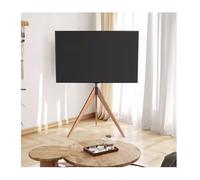 WQPMNYG Tv Stand Bracket Tripod Wood TV Stand For 32-65 Inch TVs, Holds Up To 88 Lbs, Swivel Floor TV Stand Height Adjustable TV Floor Stand Tv Stand Adjustable(Black)