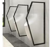 WQPMNYG urinal partition divider screen Wall-Mounted Men's Urinal Privacy Screen, Waterproof Heavy Duty Room Separator Glass Urinal Baffle With Complete Kits,For Schools, Shopping, Public