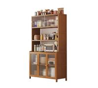 WQQYU6HKF Accent Cabinet Large Glass Wall-mounted Sideboard with Integrated Storage Retro Style Multi-functional for Living Room Buffet Cabinet