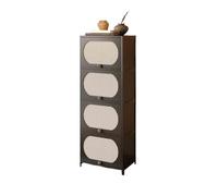 WQQYU6HKF Accent Cabinet Narrow-sided 4-tier Corner Sideboard/bookshelf Floor-standing Storage Unit for Living Room with Drawers Buffet Cabinet