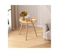 WQQYU6HKF Couch Side Tables Sofa Side Table Wooden for Lounge Reception Balcony Casual Round Dining Coffee Tables(Natural,Small)