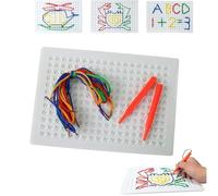 WQTHU Velaire Stitch Board, DIY String Weaving Drawing Board, Weaving Stitch Drawing Kit with Colored Ropes (1 Set)