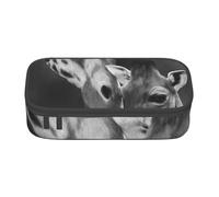 Wquvmds Animal Giraffe Kiss Print Big Capacity Pencil Pen Case Large Capacity Bag Pouch Box Organizer for Boys Girls School Office Supplies