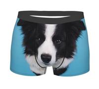 Wquvmds Border Collie Men'S Boxers Briefs Underwear Trunks Comfortable Men'S Underwear Briefs For Sports And Everyday Wear Xl Black