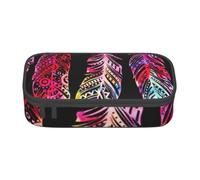 Wquvmds Colorful Dream Catcher Print Big Capacity Pencil Pen Case Large Capacity Bag Pouch Box Organizer for Boys Girls School Office Supplies