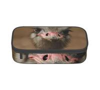 Wquvmds Cute Ostrich Print Big Capacity Pencil Pen Case Large Capacity Bag Pouch Box Organizer for Boys Girls School Office Supplies