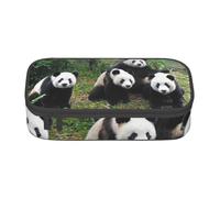Wquvmds Cute Panda Print Big Capacity Pencil Pen Case Large Capacity Bag Pouch Box Organizer for Boys Girls School Office Supplies