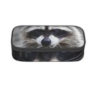 Wquvmds Cute Raccoon Print Big Capacity Pencil Pen Case Large Capacity Bag Pouch Box Organizer for Boys Girls School Office Supplies