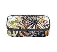 Wquvmds Cute Zebra Print Big Capacity Pencil Pen Case Large Capacity Bag Pouch Box Organizer for Boys Girls School Office Supplies