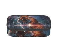 Wquvmds Fox On The Galaxy Print Big Capacity Pencil Pen Case Large Capacity Bag Pouch Box Organizer for Boys Girls School Office Supplies