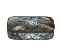 Wquvmds Green Iguana Print Big Capacity Pencil Pen Case Large Capacity Bag Pouch Box Organizer for Boys Girls School Office Supplies