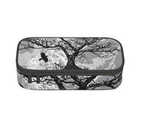 Wquvmds Halloween Skull Print Big Capacity Pencil Pen Case Large Capacity Bag Pouch Box Organizer for Boys Girls School Office Supplies