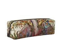 Wquvmds Heart Lungs Print Leather Pencil Case with Zipper, Small Storage Bags, Cosmetic Bag, for Girls Boys Women Men Gold