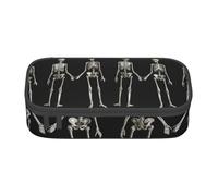 Wquvmds Human Skeleton Print Big Capacity Pencil Pen Case Large Capacity Bag Pouch Box Organizer for Boys Girls School Office Supplies