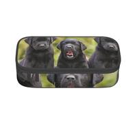 Wquvmds Labrador Retriever Dog Print Big Capacity Pencil Pen Case Large Capacity Bag Pouch Box Organizer for Boys Girls School Office Supplies