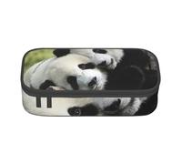 Wquvmds Lovely Pandas Print Big Capacity Pencil Pen Case Large Capacity Bag Pouch Box Organizer for Boys Girls School Office Supplies