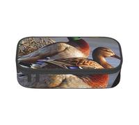 Wquvmds Mallard Duck Print Big Capacity Pencil Pen Case Large Capacity Bag Pouch Box Organizer for Boys Girls School Office Supplies