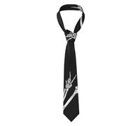 WQUVMDS Men'S Tie Silk Necktie For Wedding Party(Skull)