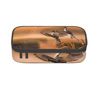 Wquvmds Oil Painting Duck Print Big Capacity Pencil Pen Case Large Capacity Bag Pouch Box Organizer for Boys Girls School Office Supplies