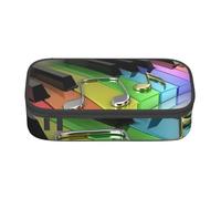 Wquvmds Piano Key Print Big Capacity Pencil Pen Case Large Capacity Bag Pouch Box Organizer for Boys Girls School Office Supplies