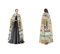 WQUVMDS (Porch Rules) Unisex Hooded Cloak Cape Halloween Witch Party Hooded Adult Vampires Cape Cloak