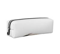 Wquvmds Pug Dog Print Leather Pencil Case with Zipper, Small Storage Bags, Cosmetic Bag, for Girls Boys Women Men Silver