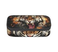 Wquvmds Roaring Tiger Print Big Capacity Pencil Pen Case Large Capacity Bag Pouch Box Organizer for Boys Girls School Office Supplies