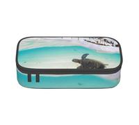 Wquvmds Sea Turtle Print Big Capacity Pencil Pen Case Large Capacity Bag Pouch Box Organizer for Boys Girls School Office Supplies