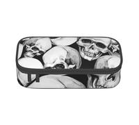 Wquvmds Sugar Horror Skull Halloween Print Big Capacity Pencil Pen Case Large Capacity Bag Pouch Box Organizer for Boys Girls School Office Supplies