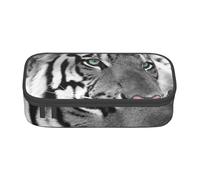 Wquvmds Tiger Leopard Print Big Capacity Pencil Pen Case Large Capacity Bag Pouch Box Organizer for Boys Girls School Office Supplies