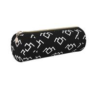 WQUVMDS Twin Peaks Owl Print Leather Pencil Case Triangular Zipper Pen Bag Cosmetic Case Pouch Stationery Bag