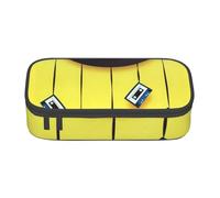 Wquvmds Vinyl Records and Tapes Print Big Capacity Pencil Pen Case Large Capacity Bag Pouch Box Organizer for Boys Girls School Office Supplies