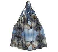 WQUVMDS (Wolf Kiss In Winter) Unisex Adult Hooded Cloak Cape Halloween Cosplay Costumes Vampires Cape Cloak